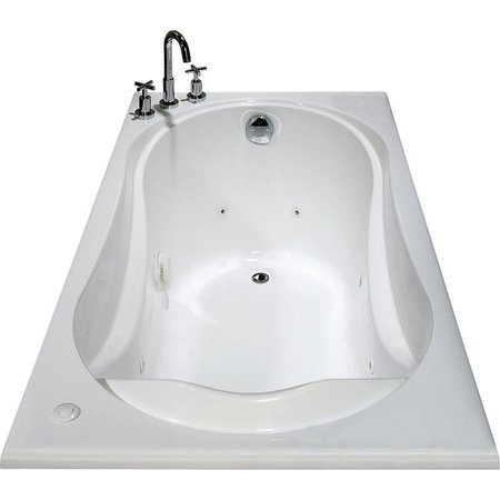 MAAX Cocoon 6032 Series Bathtub, 40 to 52 gal Capacity, 5978 in L, 3178 in W, 2012 in H, Acrylic 102722-091-001